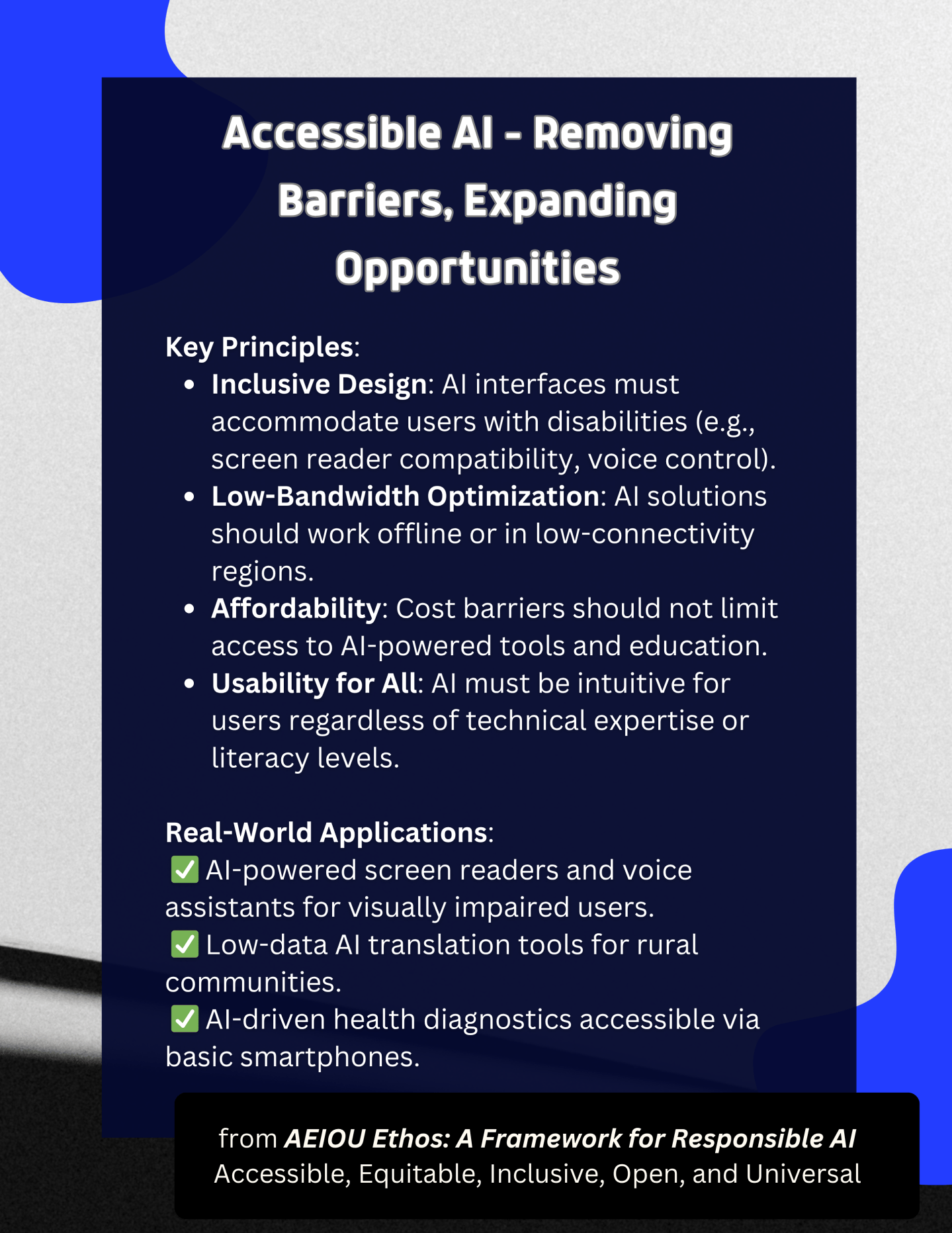 AEIOU Ethos: A Framework for Responsible AI (Infographics) – Joni ...