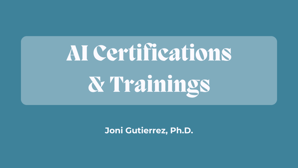 AI Certifications &&nbsp;Trainings