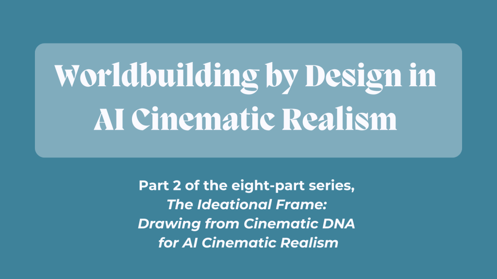 Worldbuilding by Design in AI Cinematic Realism 
