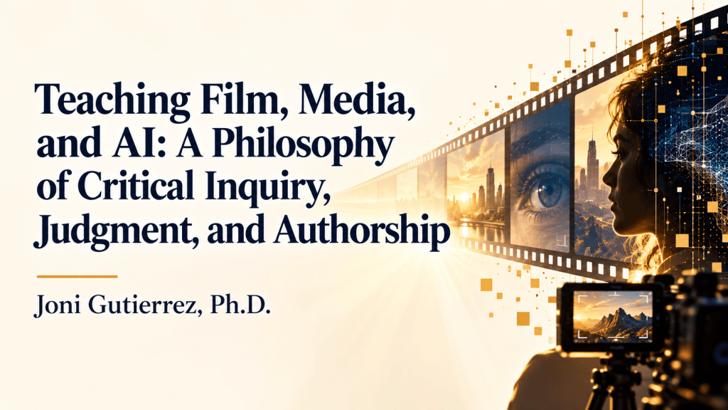 Teaching Film, Media, and AI: A Philosophy of Critical Inquiry, Judgment, and&nbsp;Authorship
